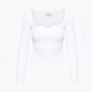 ARITZIA Babaton SCULPT KNIT SWEETHEART LONGSLEEVE TOP